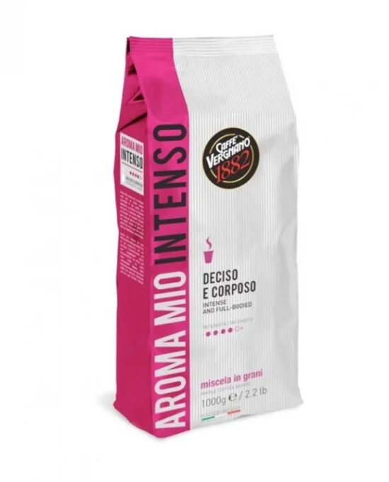 Пакет кафе на зърна Vergnano Aroma Mio Intenso 1 кг – силно кафе с интензивен вкус и аромат