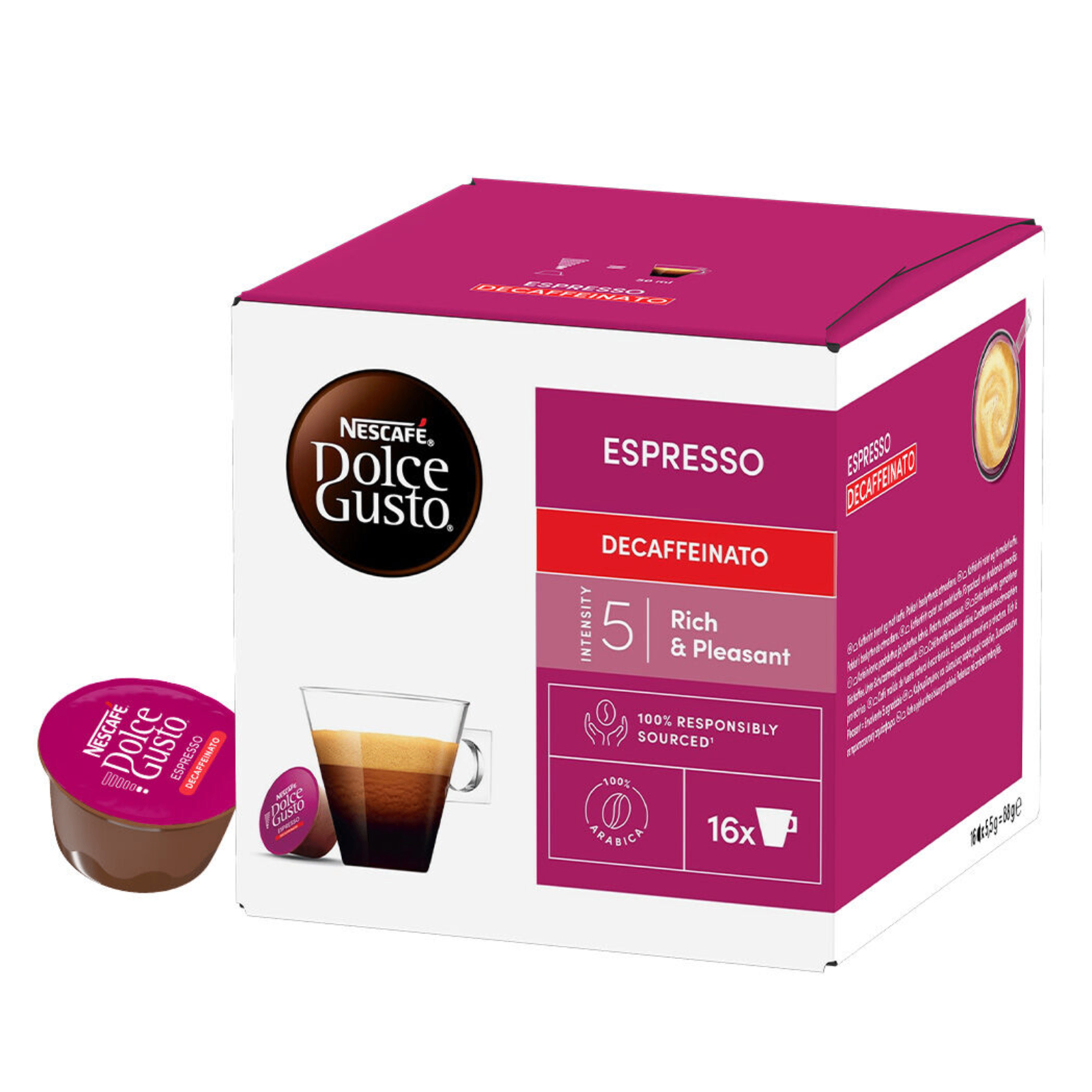 5164.png Кутия с 16 капсули Nescafe Dolce Gusto Espresso Decaff без кофеин