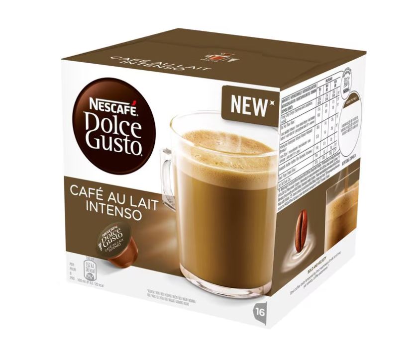 5169.png Кутия с 16 капсули Nescafe Dolce Gusto Cafe Au Lait Intenso кафе