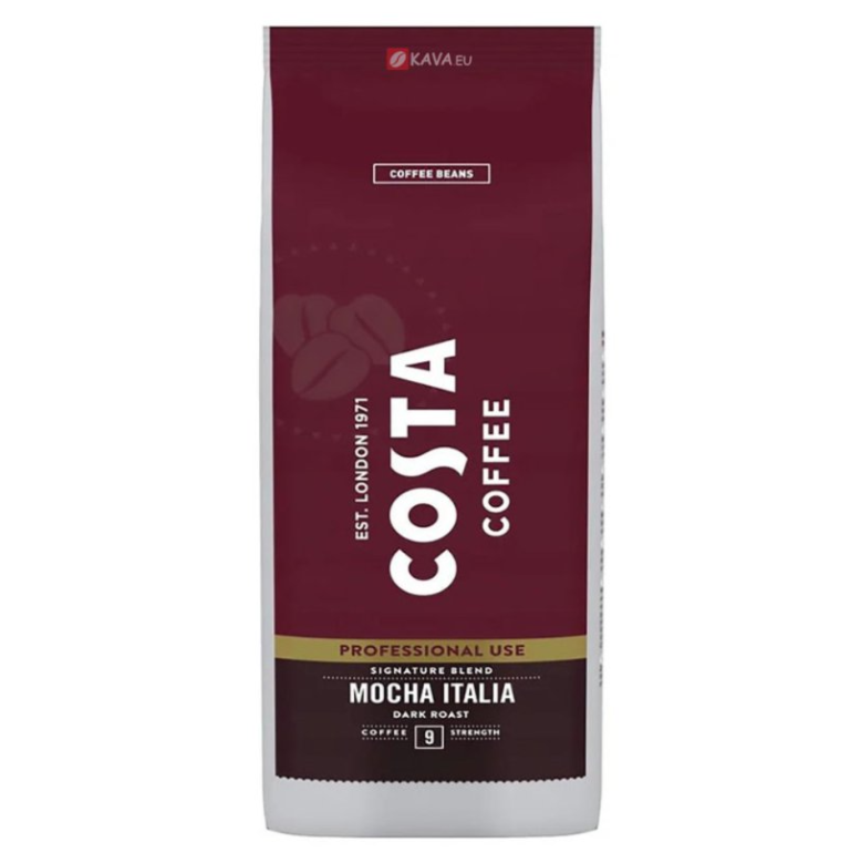 Пакет с 1 кг тъмно изпечено кафе на зърна Costa Signature Mocha Italia Dark