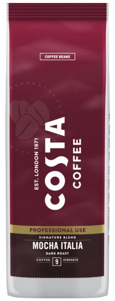 Пакет с 1 кг тъмно изпечено кафе на зърна Costa Signature Mocha Italia Dark