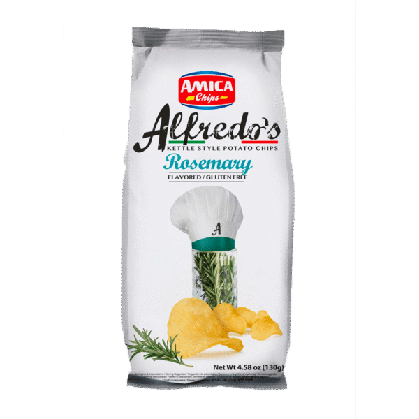 Пакет Amica Alfredo’s Чипс с розмарин 130 г – хрупкави картофени чипсове с натурален аромат на розмарин