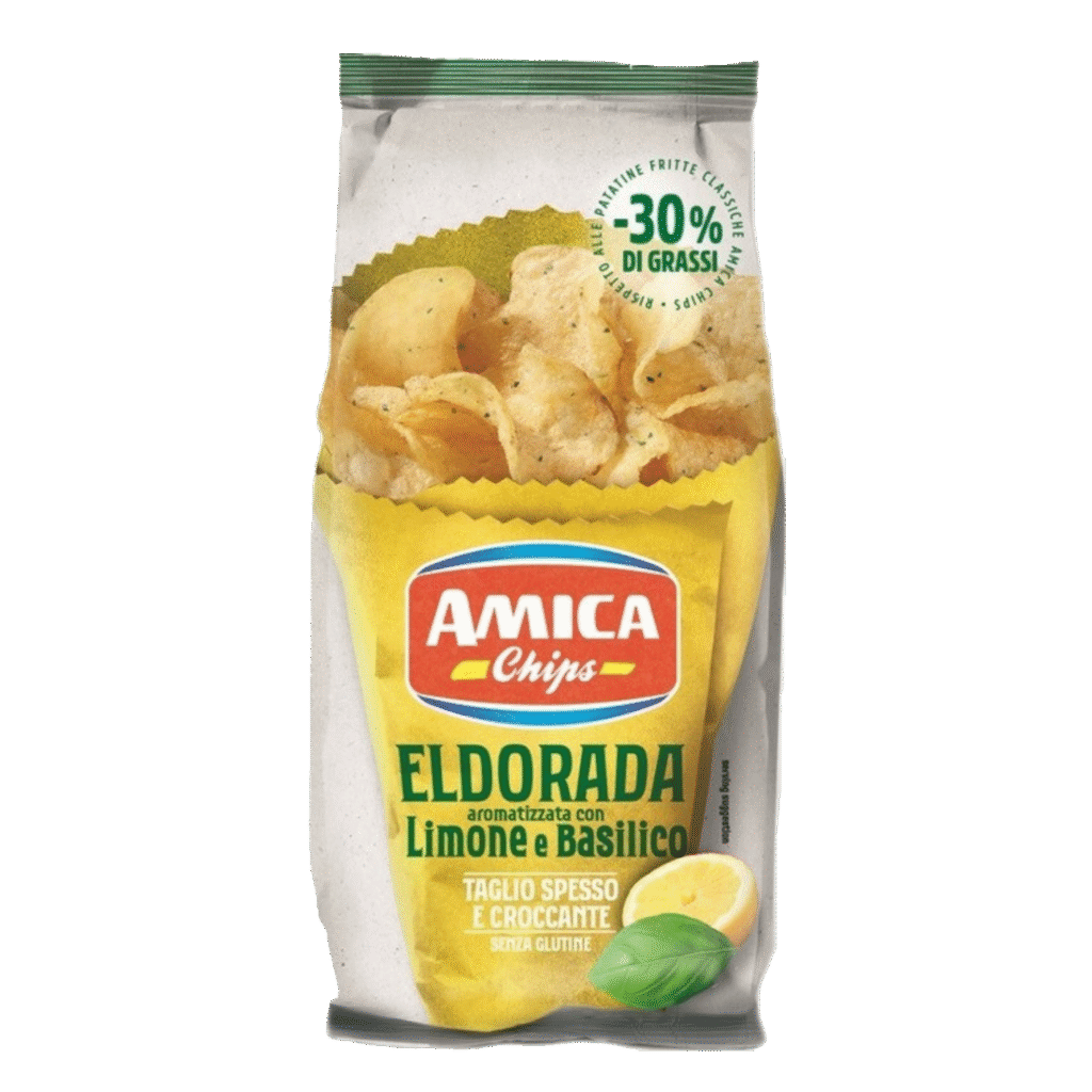 Пакет Amica Alfredo's Чипс с лимон и босилек 130 г