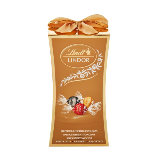 Lindt Lindor Асорти Бонбони 75 г – разнообразие от шоколадови бонбони с кремообразно сърце, произведени от майсторите шоколатиери на Lindt.
