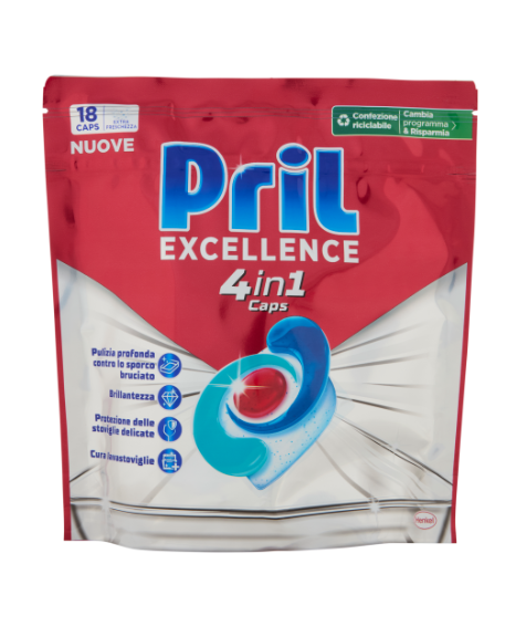Кутия с 20 таблетки Pril Excellence за съдомиялна – 18 + 2 подарък