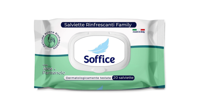 Опаковка с 20 броя универсални мокри кърпи Soffice Milleusi с освежаващ аромат