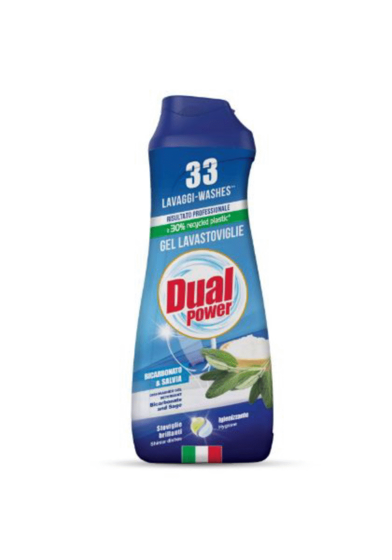 Бутилка 660 ml гел препарат за съдове Dual Power Lavastov с аромат на Салвия