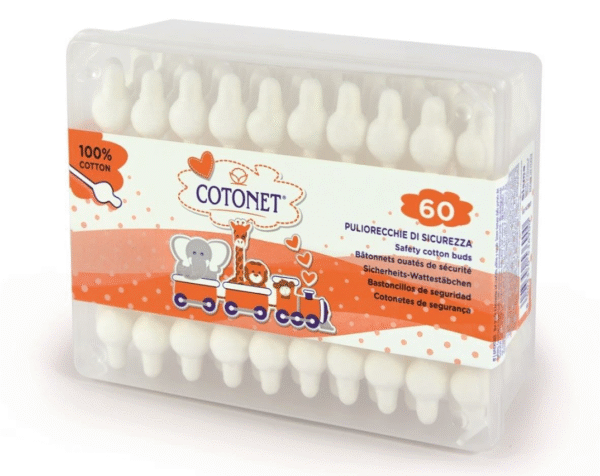 Опаковка с 60 клечки за уши Cotonet Baby Ear Cleaner