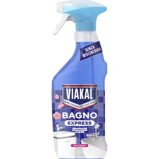 Опаковка 470 ml Viakal Bagno Express препарат за баня без изплакване