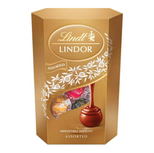 Lindt Lindor Cornet Бонбони Асорти 200 г – шоколадови бонбони с кремообразен пълнеж, произведени в България.