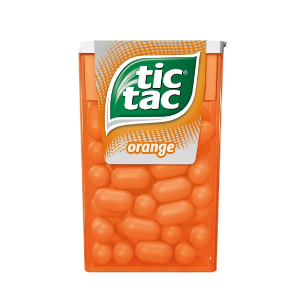 Опаковка дражета Tic Tac с портокалов вкус 18 г