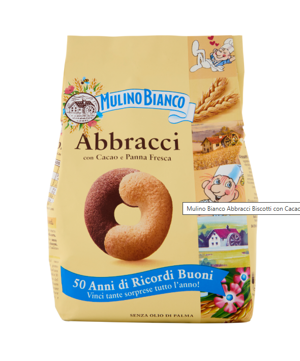 Бисквити Mulino Bianco Прегръдки, опаковка 350 г