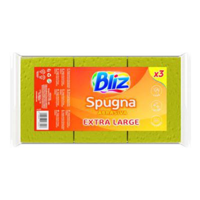 Опаковка с 3 броя екстраголеми гъби за съдове Bliz.