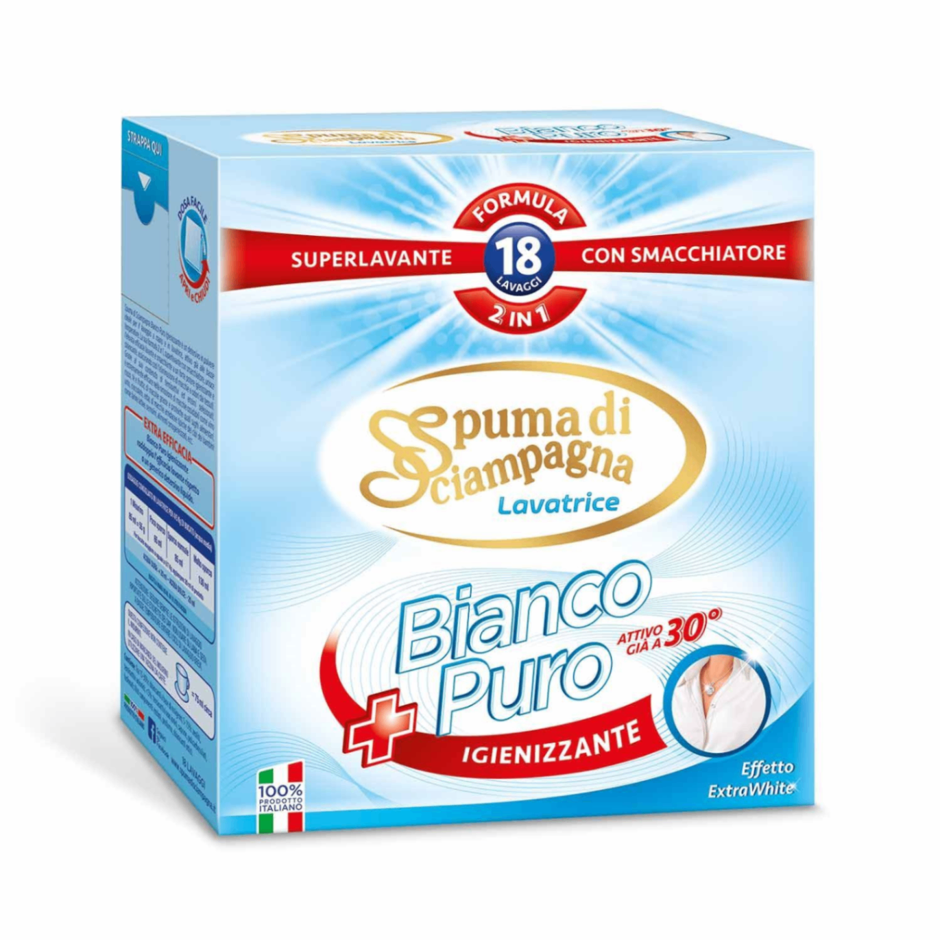 720244 Опаковка Spuma Sciamp прах за бяло пране с действие срещу петна, 1 кг.