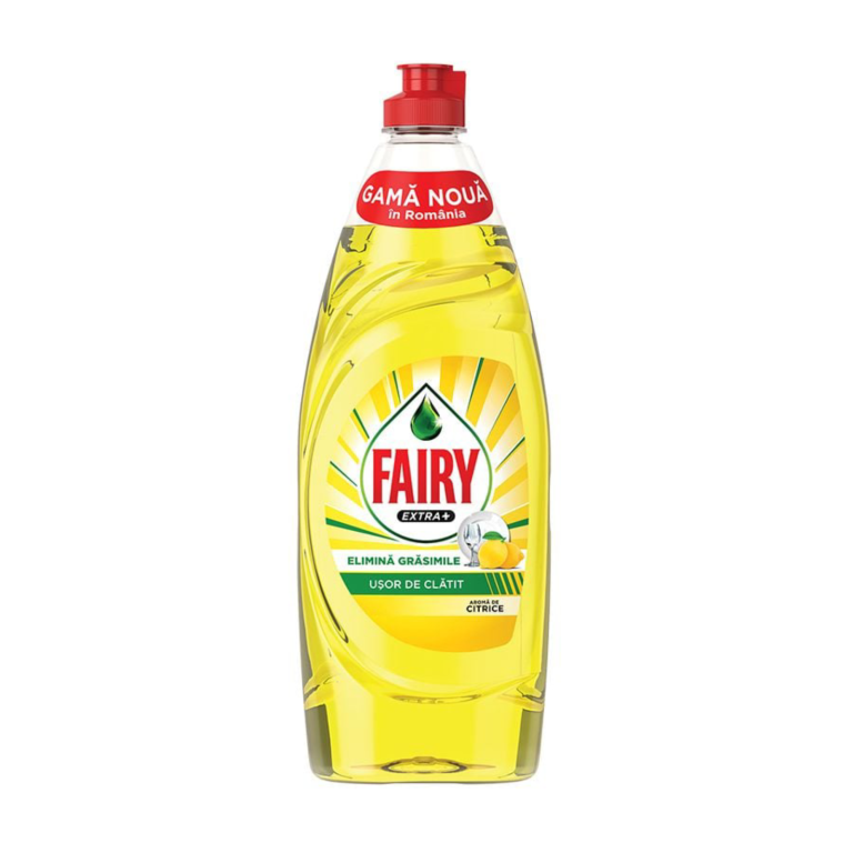 Два пластмасови шишета с по 650 мл гел за чинии Лимон Fairy