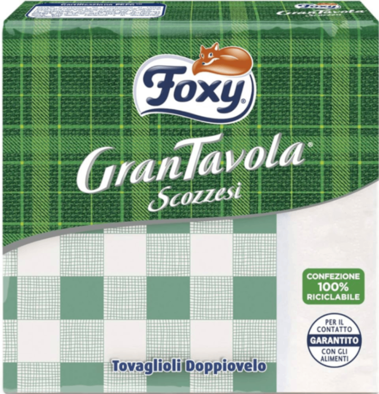 Опаковка на салфетки Foxy 33×33 см, 43 броя.