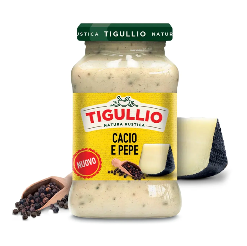 Буркан Tigullio Песто Cacio e Pepe 185 г – елегантен дизайн и традиционен италиански продукт