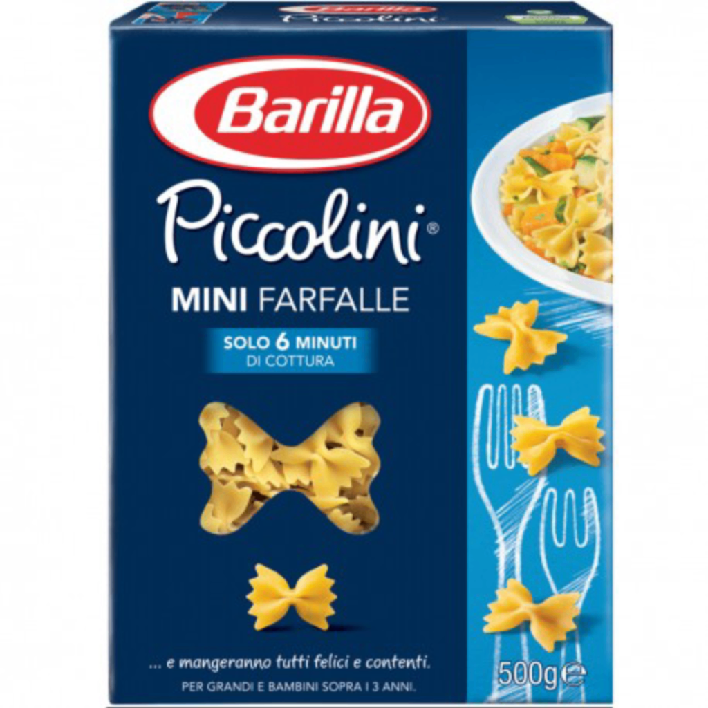 Пакет Barilla Мини Фарфале 500 г – малки пеперуди от твърда пшеница