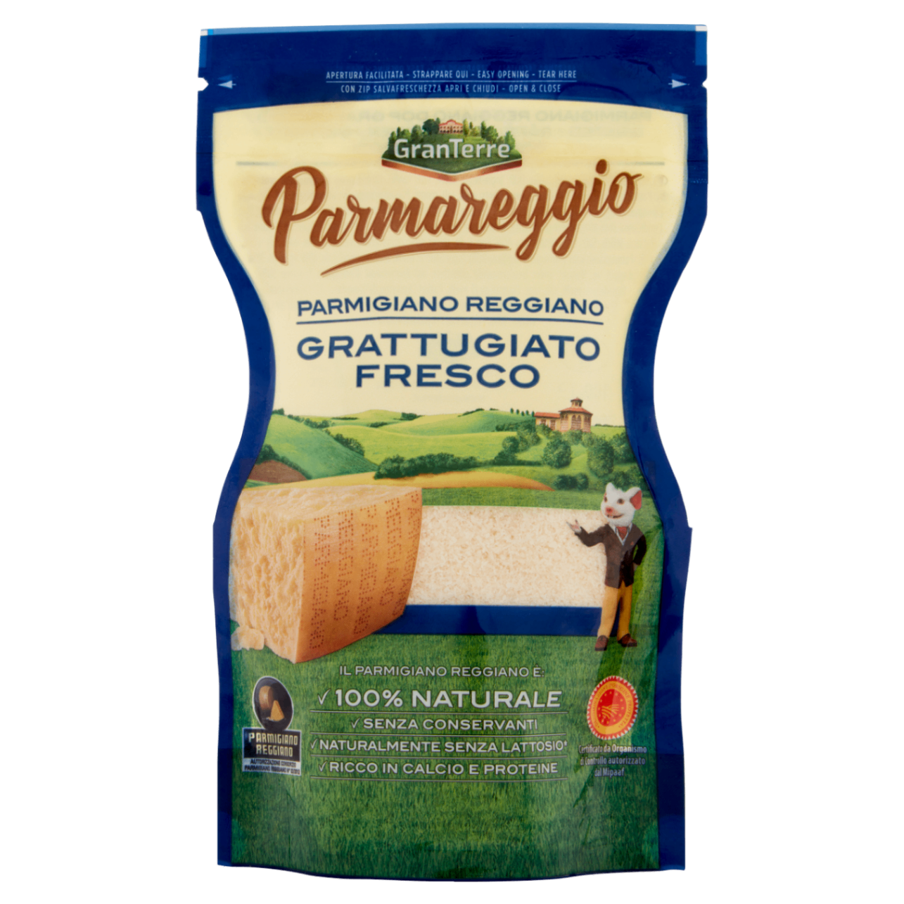 1149.png Пакет настърган пармезан Parmareggio 100 г – зрял италиански вкус, готов за поръсване