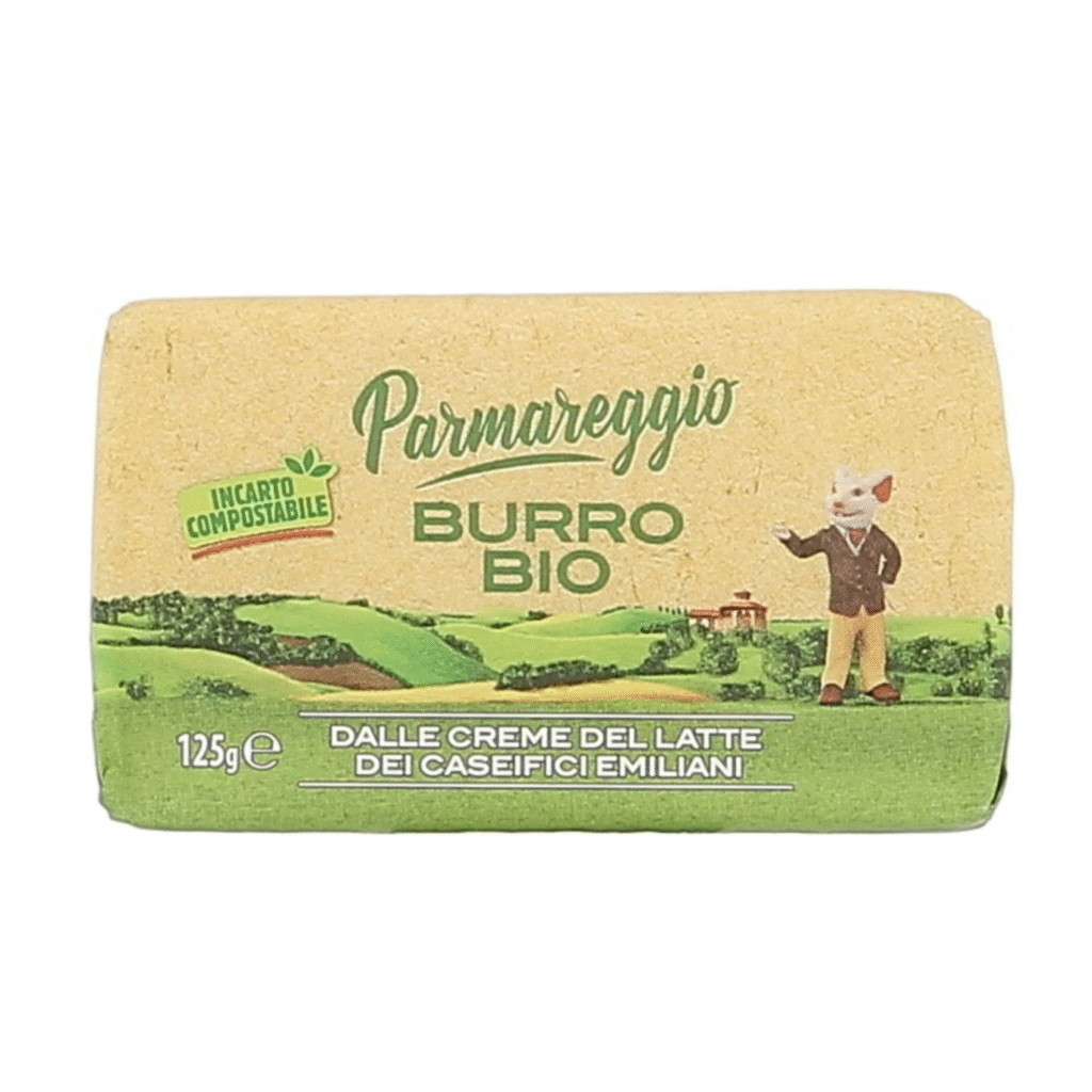 Италианско био масло Parmareggio 125 г в зелена компостируема опаковка