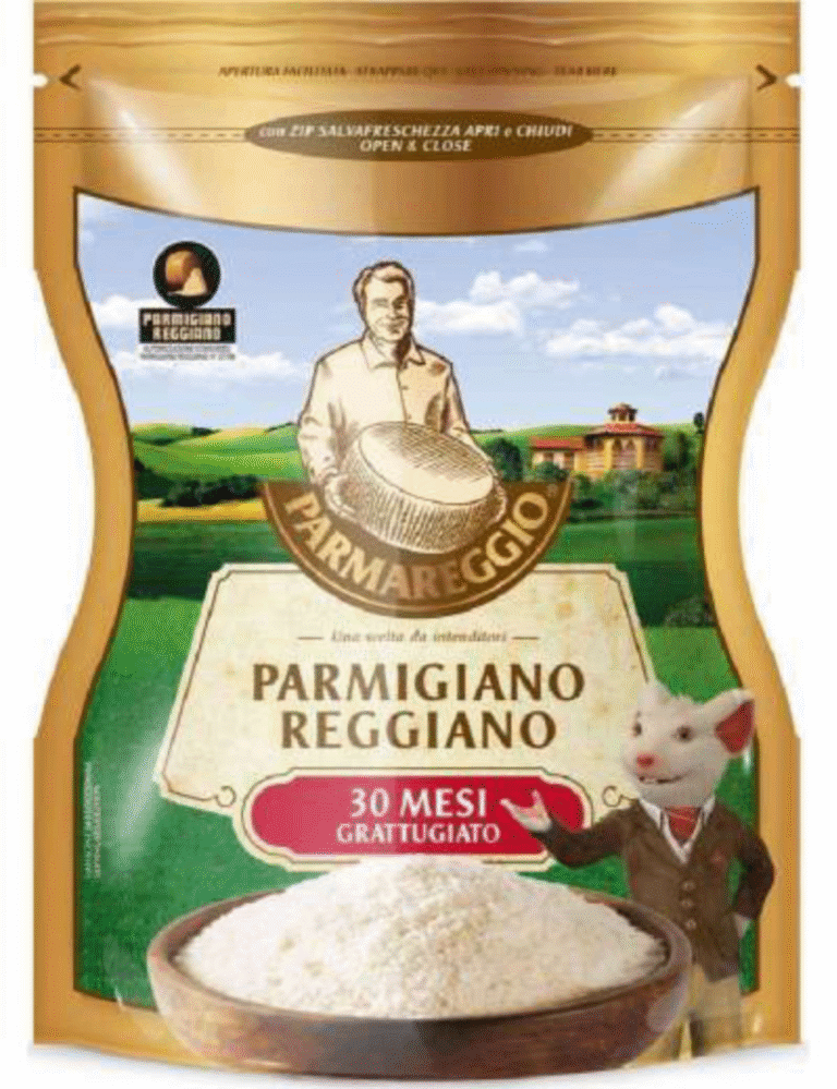 Настърган пармезан Parmareggio зрял 30 месеца в прозрачна опаковка, 60 г.