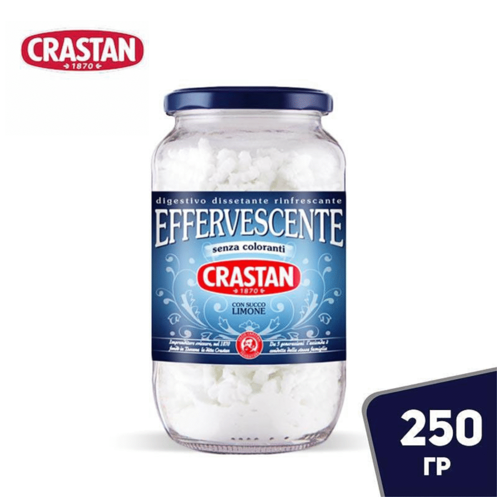 Буркан 250 г сода бикарбонат Crastan – за пиене и готвене, произведена в Италия