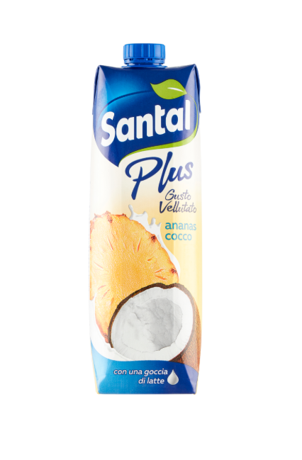 Бутилка 1 л сок Santal ананас и кокос