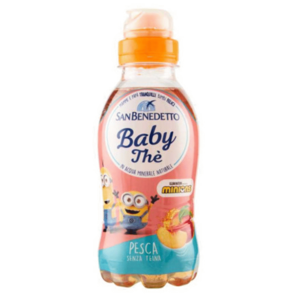 Детска напитка San Benedetto без теин с вкус на праскова в бутилка от 250 мл.