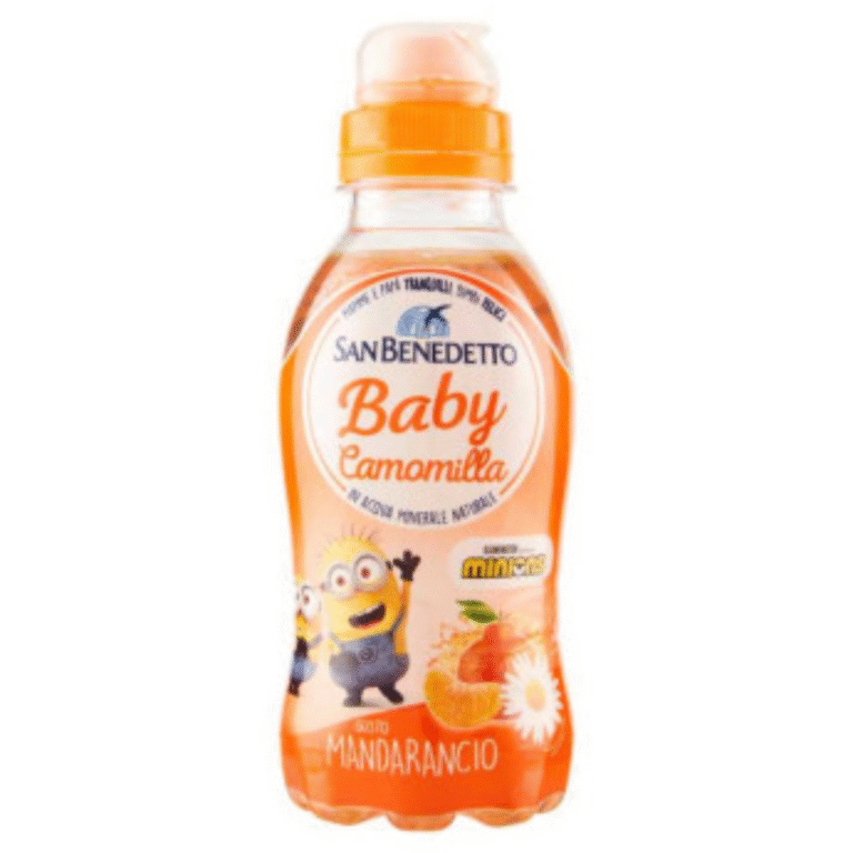 Бутилка 250 мл San Benedetto Детска Напитка – лайка, мандарина и портокал без теин, с удобна капачка.