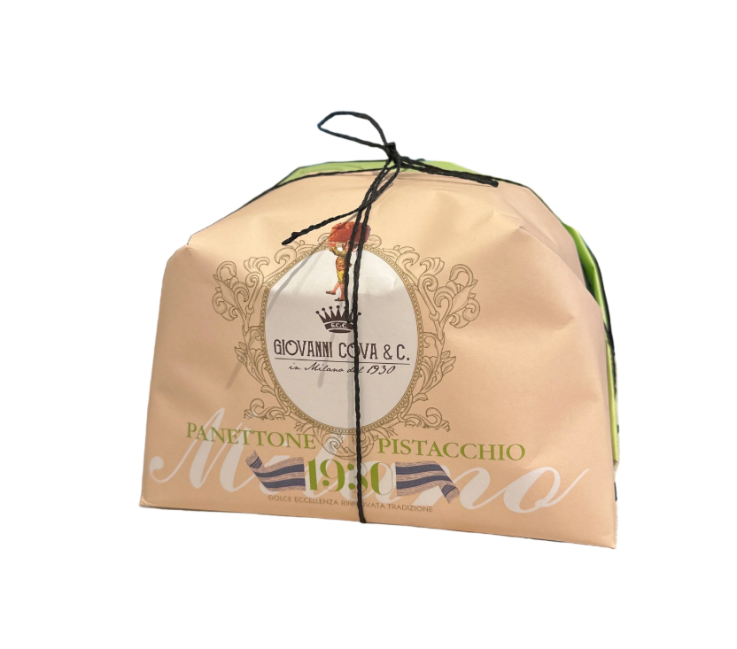 Италиански Панетоне с Pistacchio, покрит с тъмен шоколад 1000 г