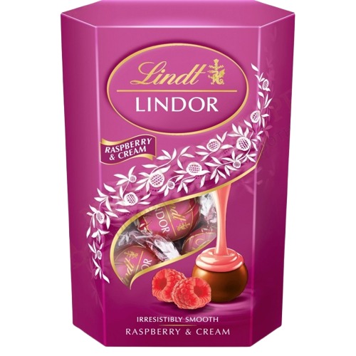 Шоколадови Бонбони Трюфели Lindt Lindor с Малинов Пълнеж 200 г