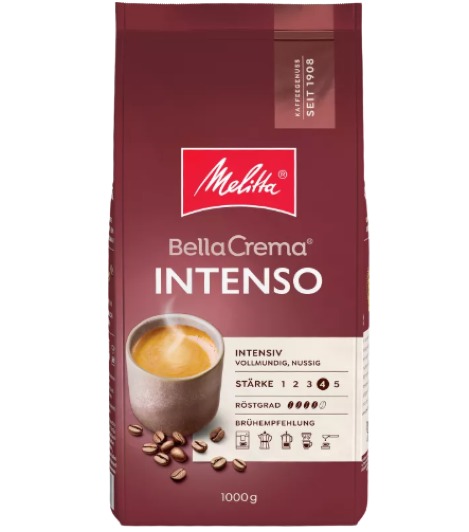 MELITTA BELLA CREMA INTESO КАФЕ НА ЗЪРНА 1 КГ