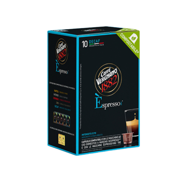 Кафе Капсули без Кофеин Caffè Vergnano Èspresso1882 Decaf - 10 бр