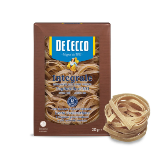 Паста Пълнозърнести Талиателе De Cecco n.203 Tagliatelle Integrali 250 гр