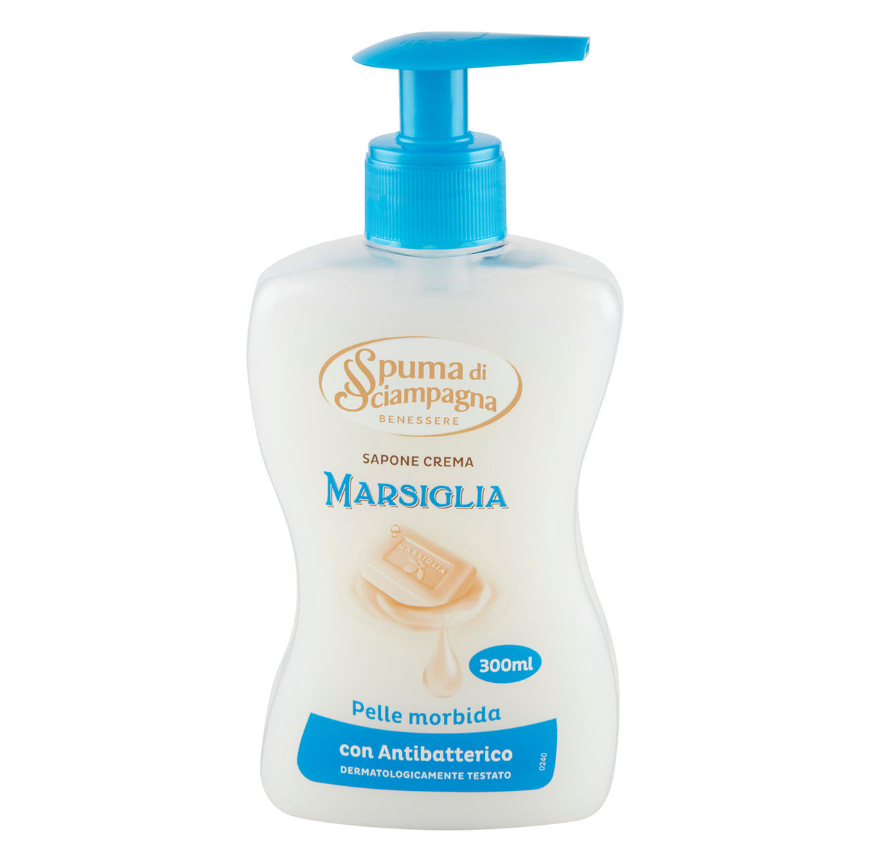 Крем Сапун SPUMA DI SCIAMPAGNA Marsiglia с Антибактериален Ефект 300 мл.