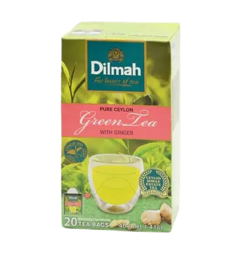 Чай Dilmah Цейлонски Зелен с Джинджифил 40 г
