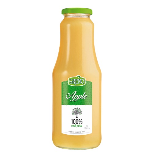 Сок 100% Greno Ябълка 1 л