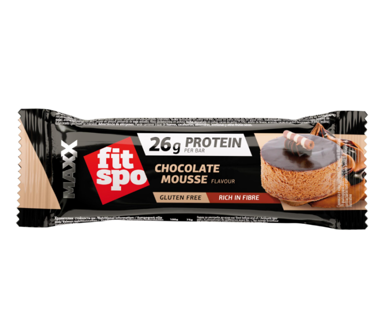 Протеинов Бар FitSpo Maxx Шоколадов Мус Без Захар и Без Глутен 75 г
