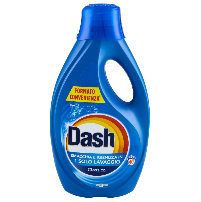 Течен Перилен Препарат Dash Lavaggio за Отстраняване на Петна 40 пранета 1800 мл