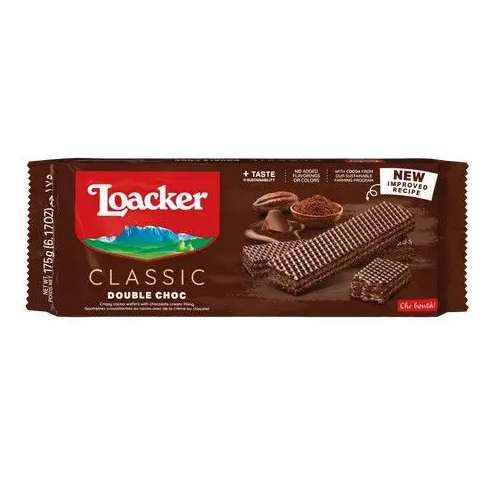 LOACKER ВАФЛИ ДВОЕН ШОКОЛАД 175 Г