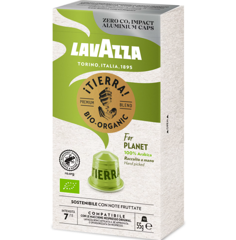 Кафе Капсули Lavazza Nespresso Aluminium Tierra Bio 10 бр