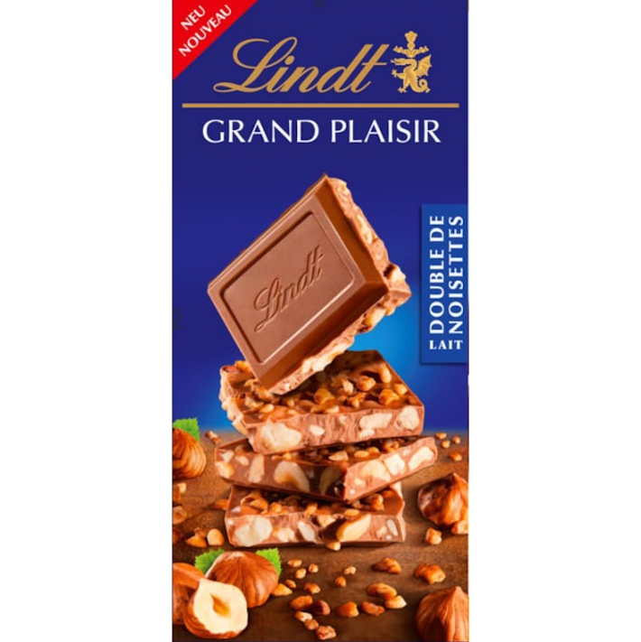 530140 Шоколад Lindt Grand Плезир Двоен Лешник 150 г